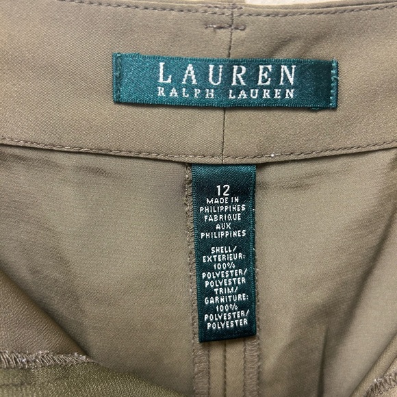 Green Label Ralph Lauren Army Green Classic Flowy Pocket Shorts Sz 12 Large - Picture 8 of 10